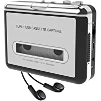 DIGITNOW! USB Convertidor y Reproductor de Cinta casetes-Convertir Audio Cassette a MP3 Digital-para Grabar Cassette a…